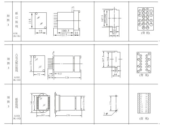 HJS(ZSJ)-30外形尺寸及安裝開(kāi)孔尺寸