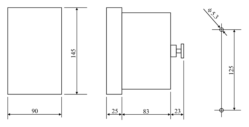 DZ-417外形及開(kāi)孔尺寸圖