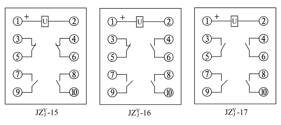 JZY-17、JZJ-17內(nèi)部接線圖