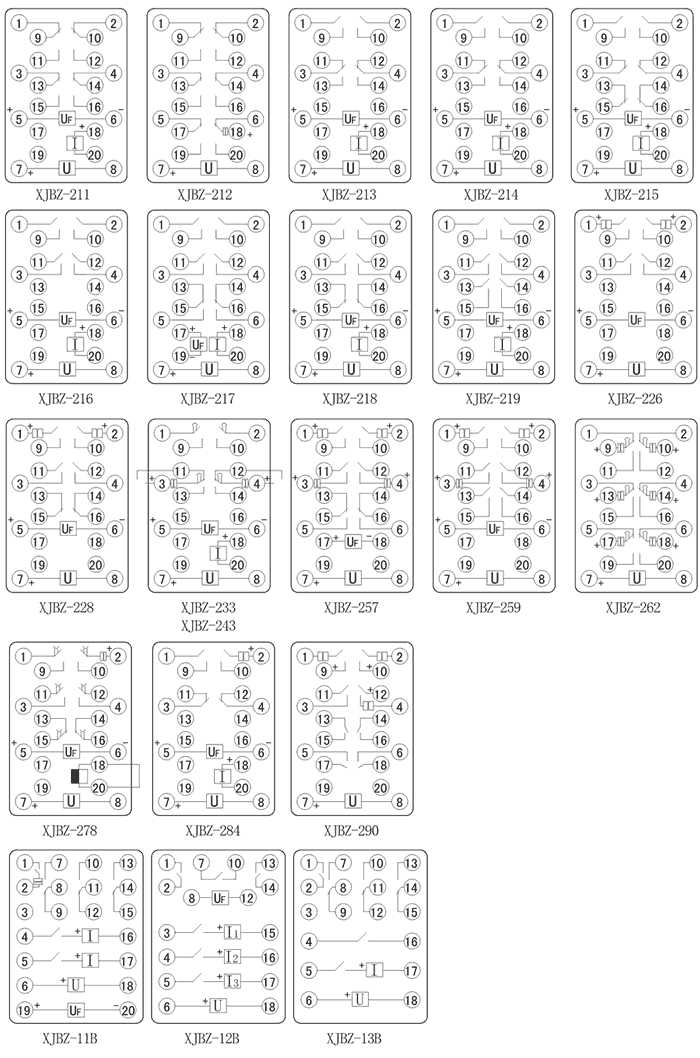 XJBZ-290內(nèi)部接線圖