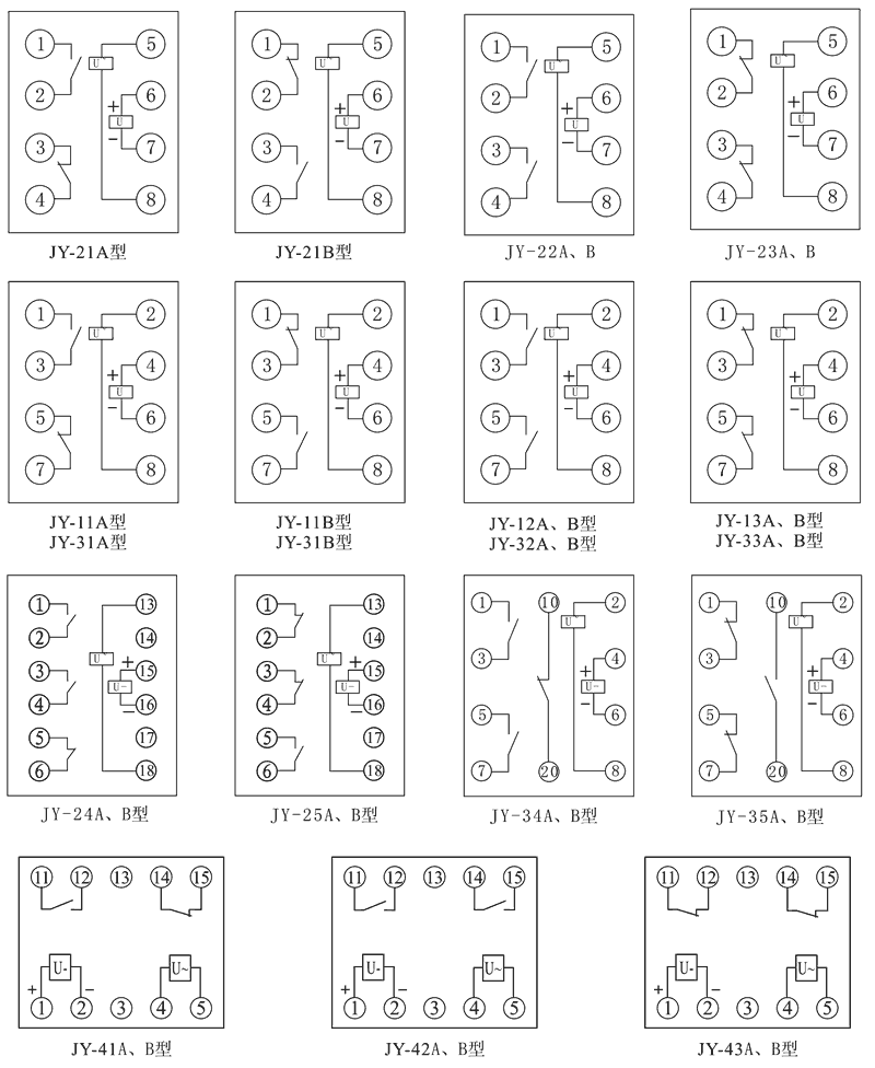 JY-43B內(nèi)部接線圖