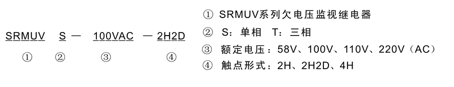 SRMUVS-58VAC-2H2D型號(hào)及其含義